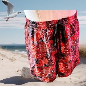 Fashion Nova Men-Paisley Red and Black Men’s Shorts. Inner Linning.
#N051